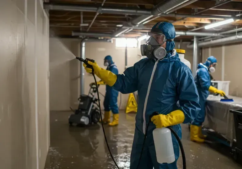 Basement Sanitization and Antimicrobial Treatment process in Drain, OR